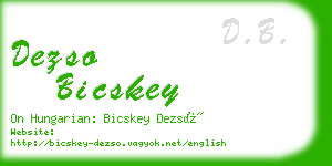 dezso bicskey business card